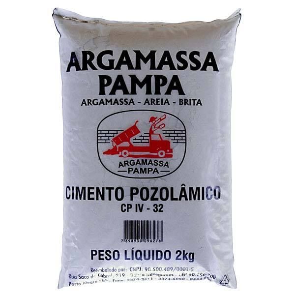 Cimento CP-IV-32 Cinza 2Kg Argamassa Pampa