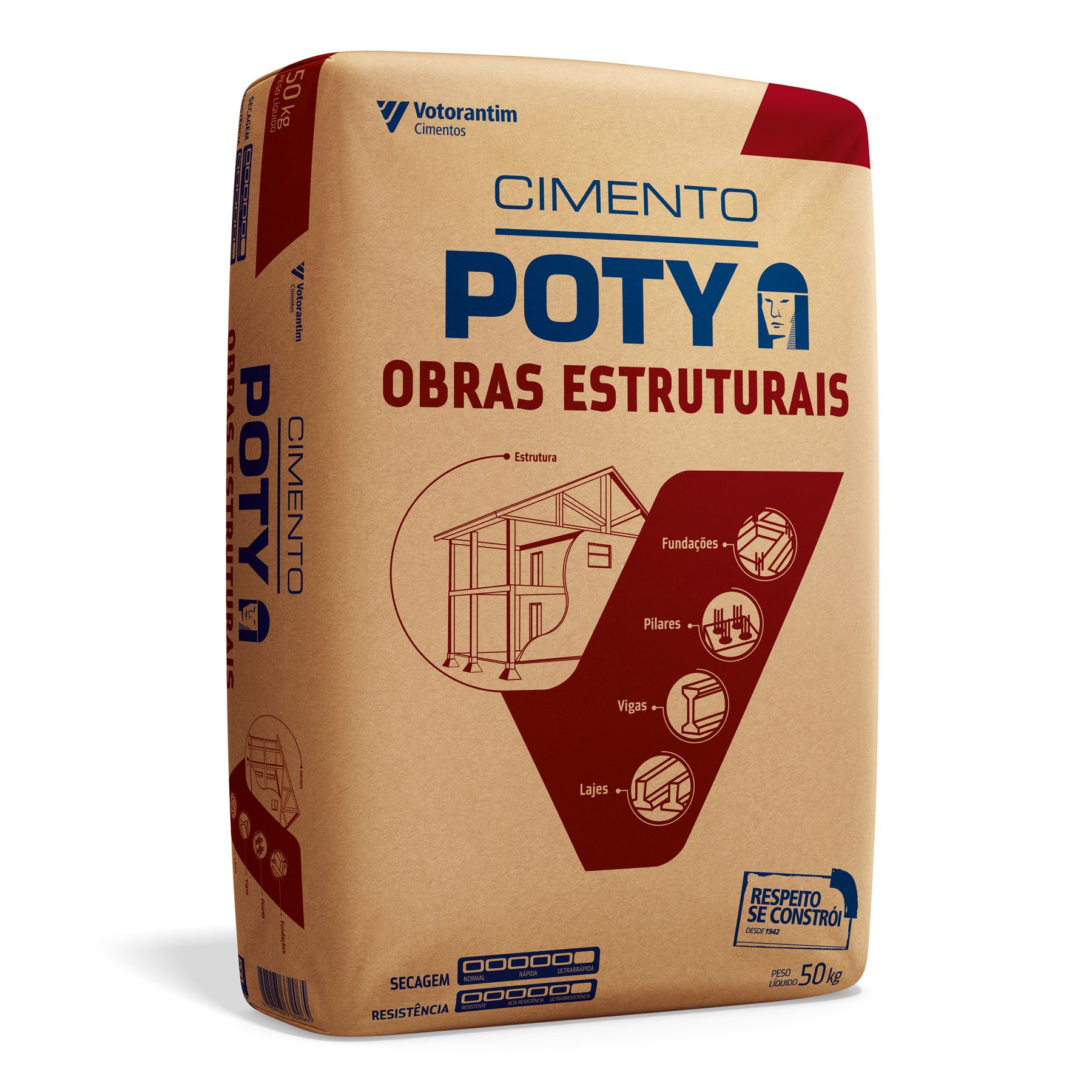 Cimento Poty Obras Estruturais Saco de 50Kg Votoran