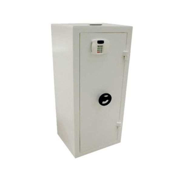 Cofre Senha Digital Aço Branco SW120 ECD Classic Bl Fenda Techner