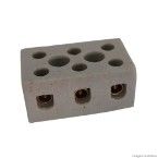 Conector tripolar de porcelana 25A 10mm Asantos