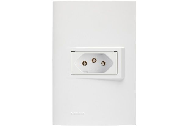 Conjunto 1 Tomada 2p T 10a com Placa 4x2 Vivace Branco