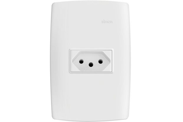 Conjunto 1 Tomada Horizontal Padrão Brasileiro 10a 250v Branco S30