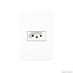 Conjunto Bianco Pró 4x2 tomada 2P T 10A branco Alumbra