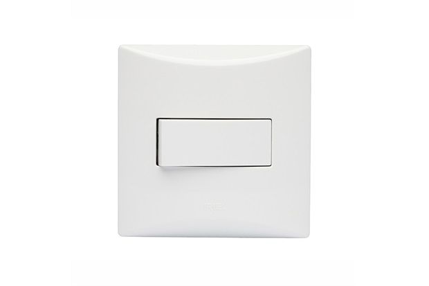 Conjunto de 1 Interruptor Simples Brava Branco
