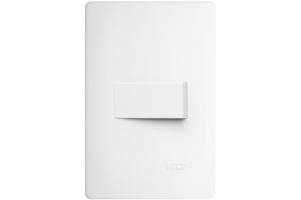 Conjunto de 1 Interruptor Simples Horizontal com Placa Habitat Branco 10a 250v