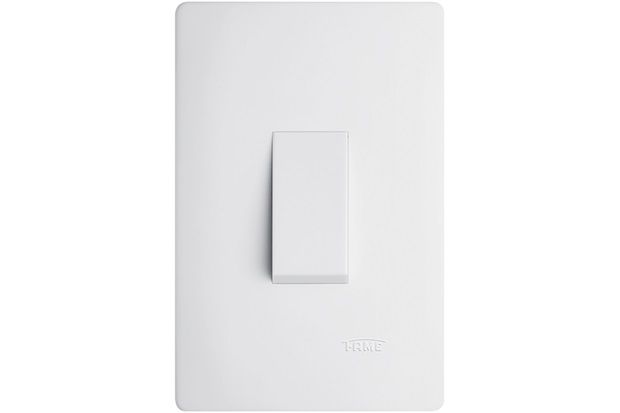 Conjunto de 1 Interruptor Simples Vertical com Placa Habitat Branco 10a 250v