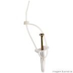 Conjunto de fixação de fios e cabos com bucha, parafuso e abraçadeira BBN/21 Fixtil