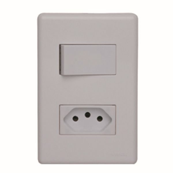 Conjunto de Interruptor Simples Branco Stella Steck