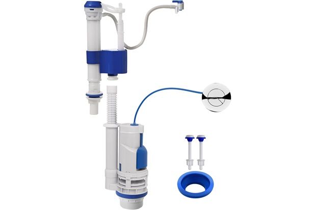 Conjunto de Kit Completo Universal para Caixa Acoplada com Duplo Acionamento