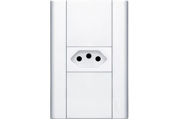 Conjunto de Tomada 2p T com Placa Modulare 20a 250v