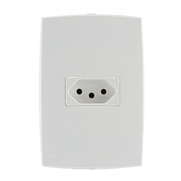 Conjunto de Tomada Energia 10A Branco Lille Lexman