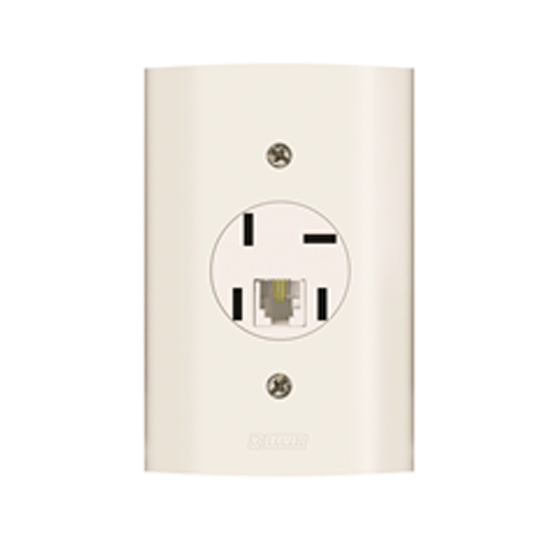 Conjunto de Tomada Telefonia Branco Dunas Romazi