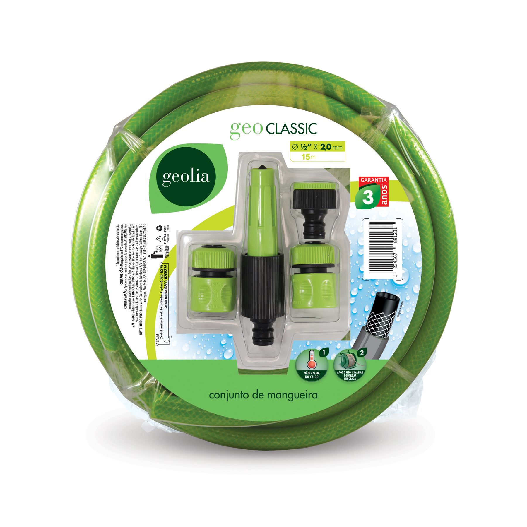 Conjunto Mangueira Geoclassic 1/2 Verde 15m Geolia