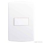 Conjunto montado de interruptor simples com placa Siena Alumbra