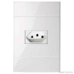 Conjunto montado de tomada 10A com placa Decor Schneider