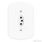 Conjunto montado de tomada 20A 250V com placa Blanc Fame