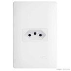 Conjunto montado de tomada 20A 250V com placa Habitat Fame