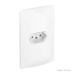 Conjunto montado de tomada 4x2 10A branca Nereya Pial