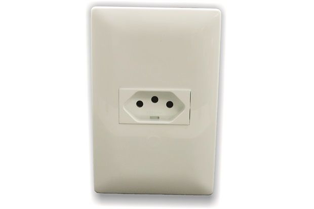 Conjunto Tomada Simples Branca 10a One Touch