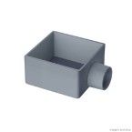 Corpo para caixa sifonada 100x53x40mm quadrado prata Tigre