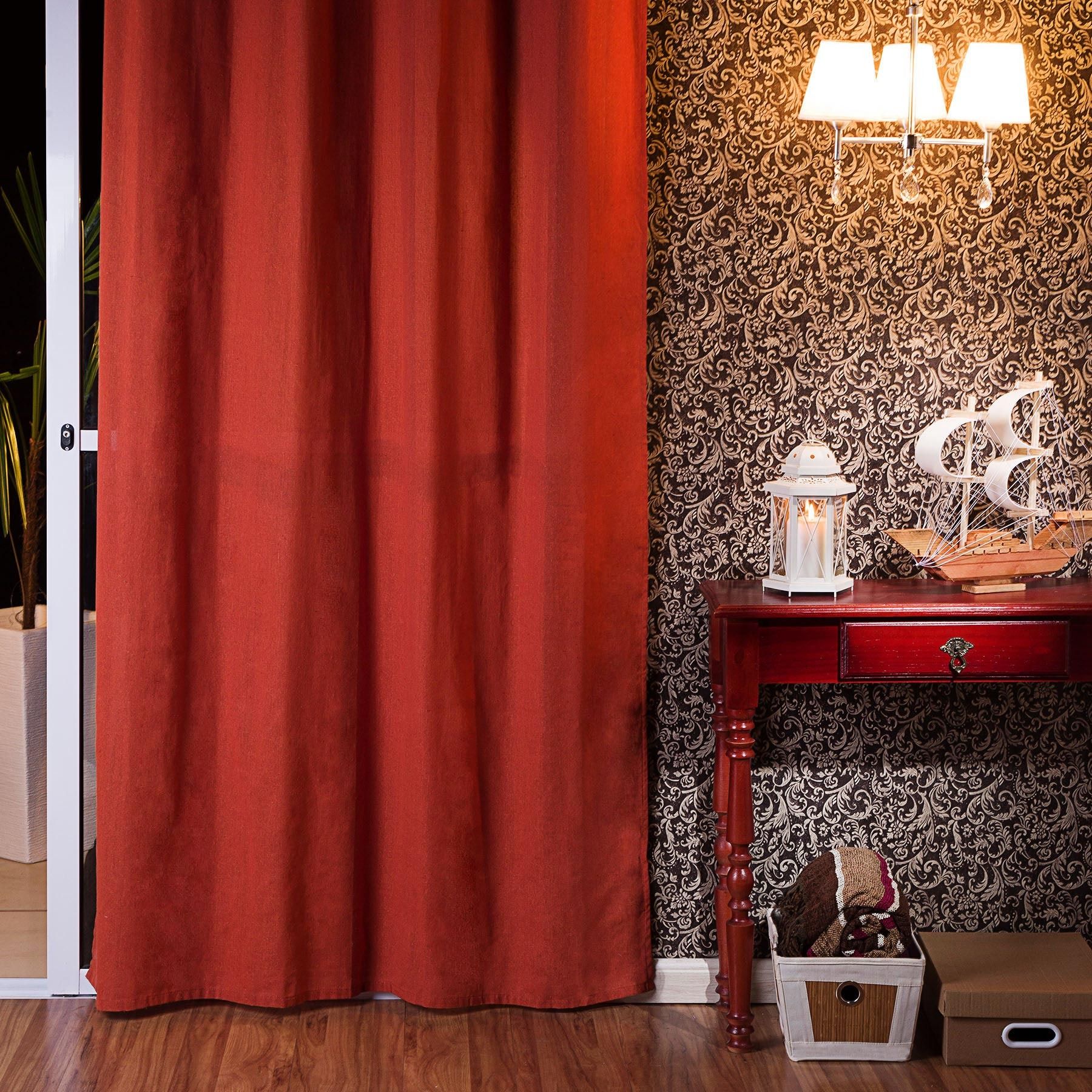 Cortina Canvas Vermelha 1,40x2,60m