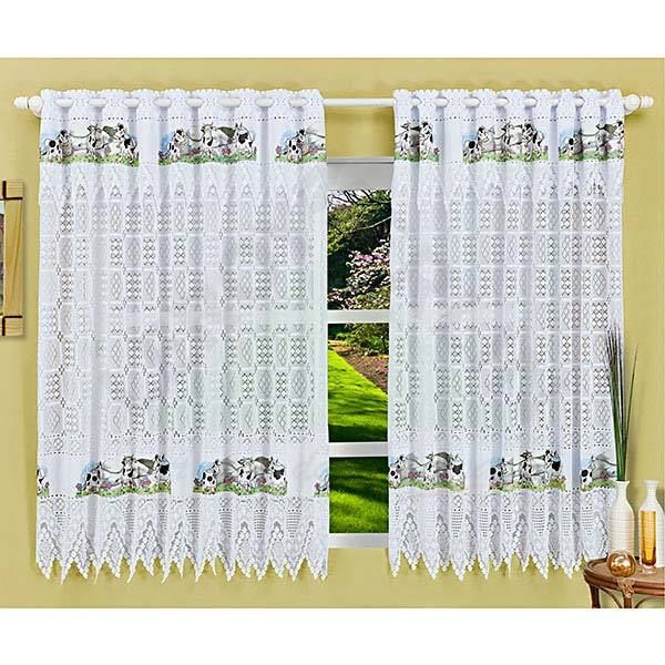 Cortina Mini Lady Branca 2,20x1,20m