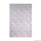 Cortina para box de vinil biodegradável 180x160cm Flores branca Komlog