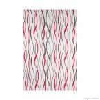 Cortina para box de vinil biodegradável 180x160cm Listras vermelha Komlog