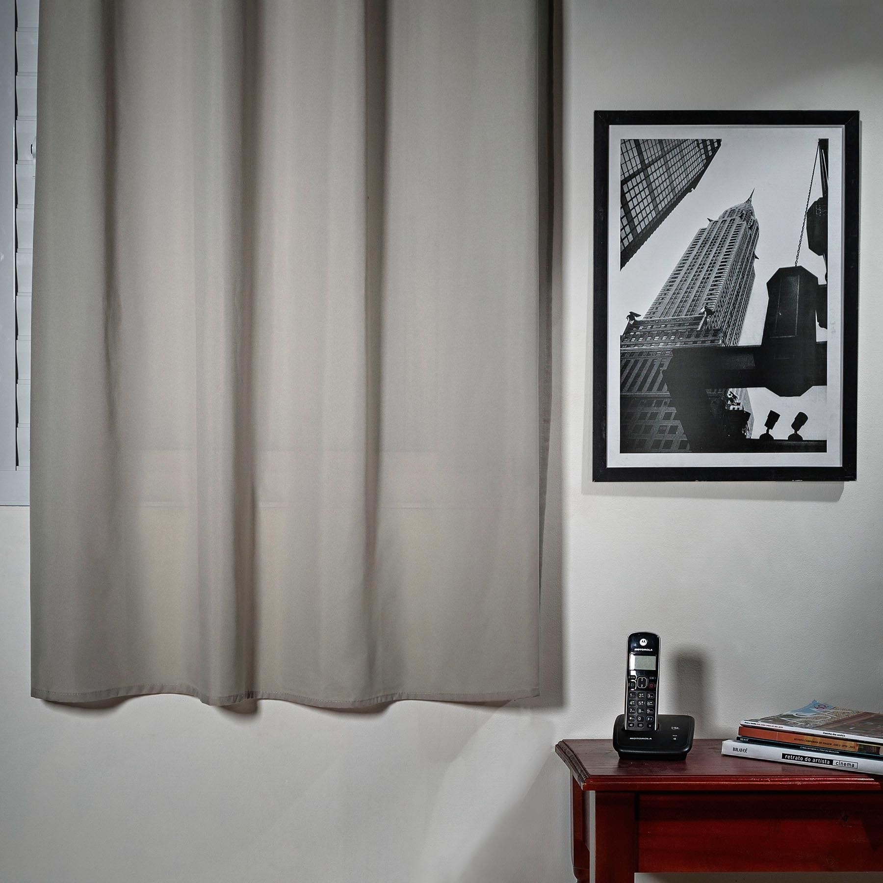 Cortina para Sala/Quarto Amy Cinza 1,35x1,80m