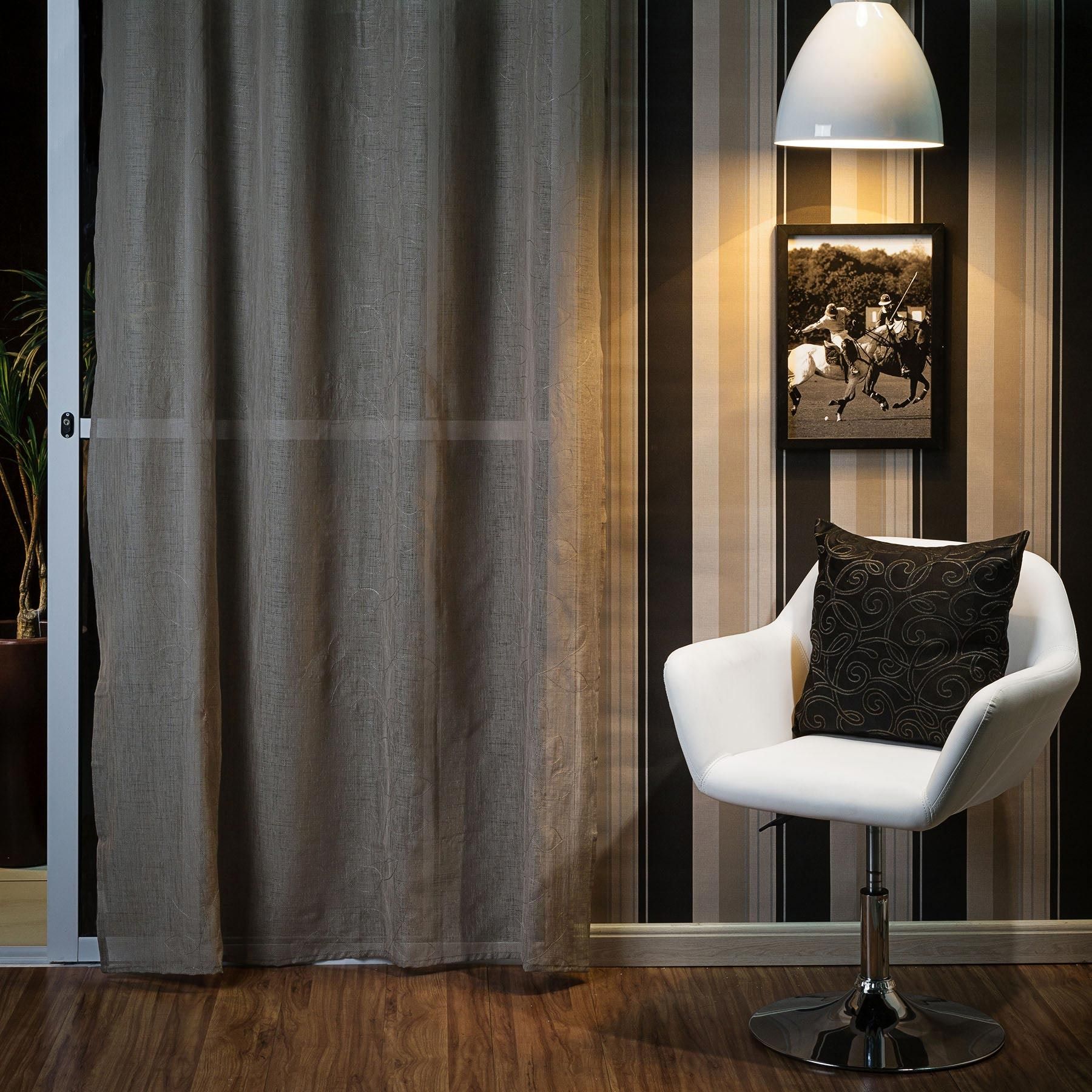 Cortina Voil Lise Bege 1,40x2,60m