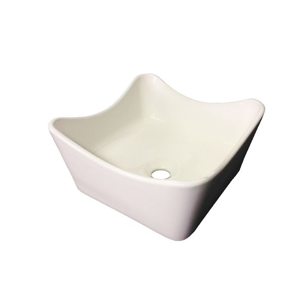 Cuba de Apoio Louça Quadrada Branca 30x30x15cm Maya 30 Sensea