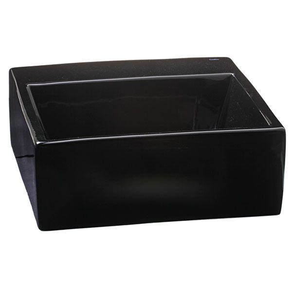 Cuba de Apoio Louça Quadrada Preta 41x41x15,50cm Q1 Celite