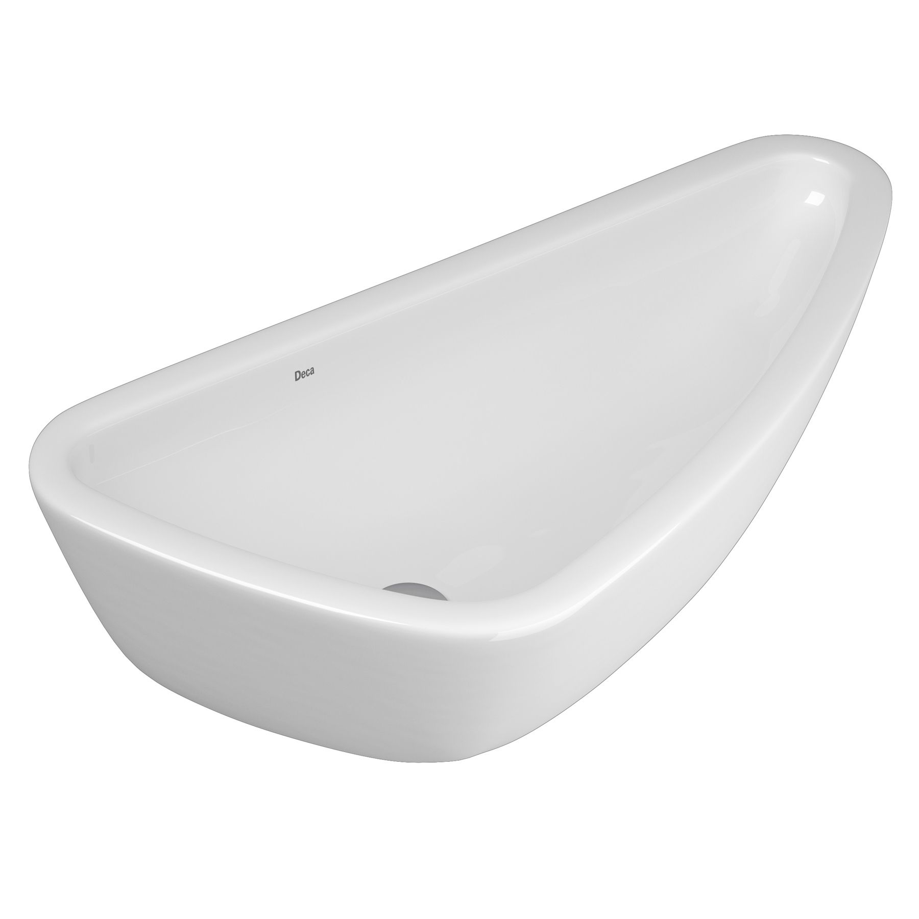 Cuba de Apoio Louça Triangular Gelo 42x75x15cm L.1034.17 Deca