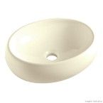 Cuba de apoio oval 40x30cm palha Icasa