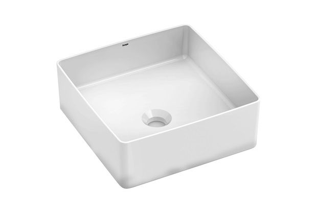 Cuba de Apoio para Banheiro Platinum Branca 38x38cm