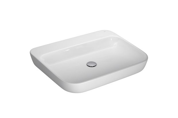 Cuba de Apoio Retangular com Mesa Branco Gelo