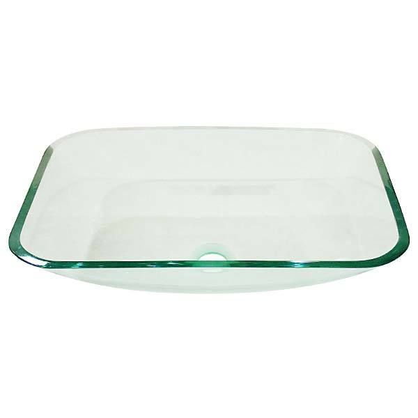 Cuba de Apoio Vidro Retangular Incolor 52x37cm Cancun Importado