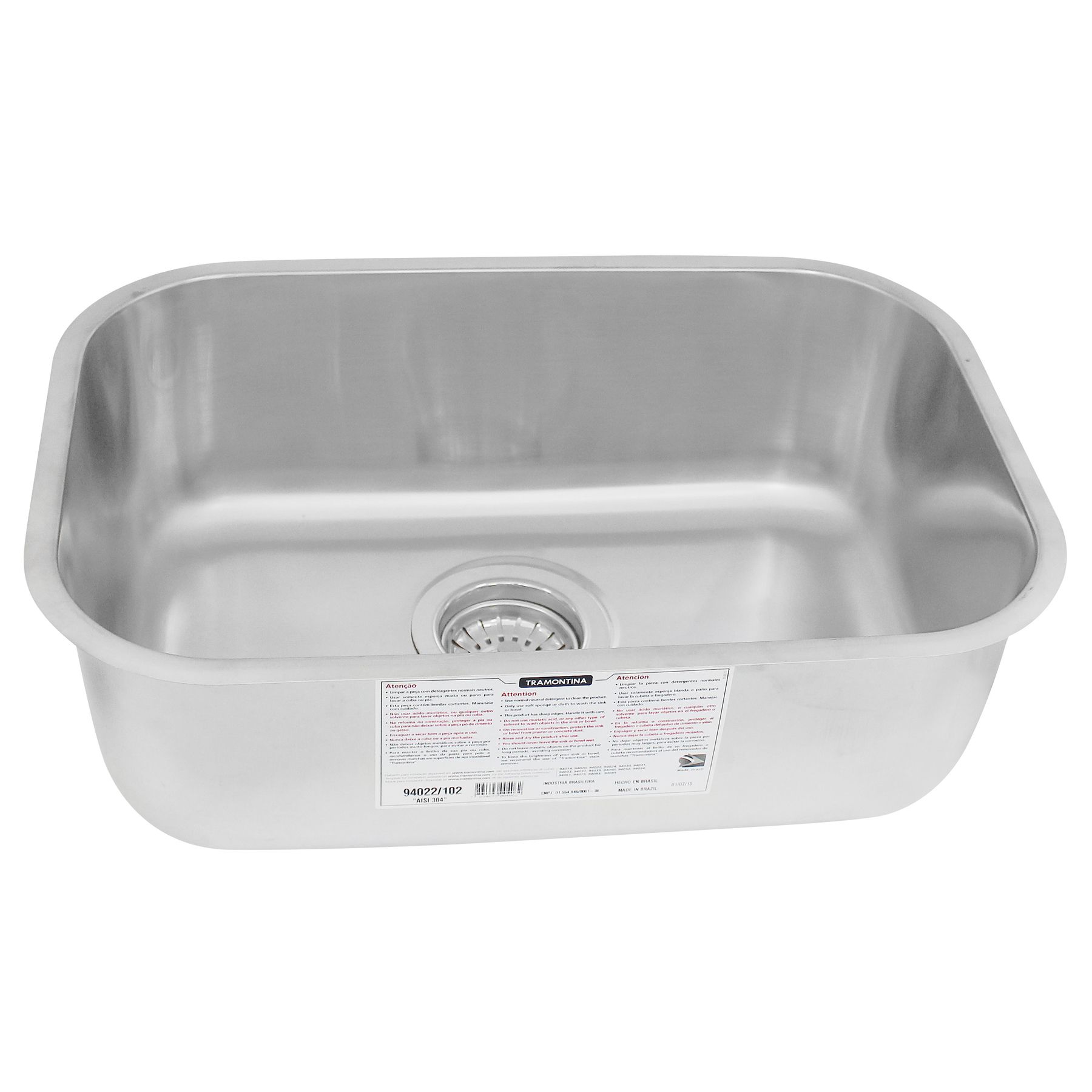 Cuba de Cozinha Simples 17x30x47cm Tramontina
