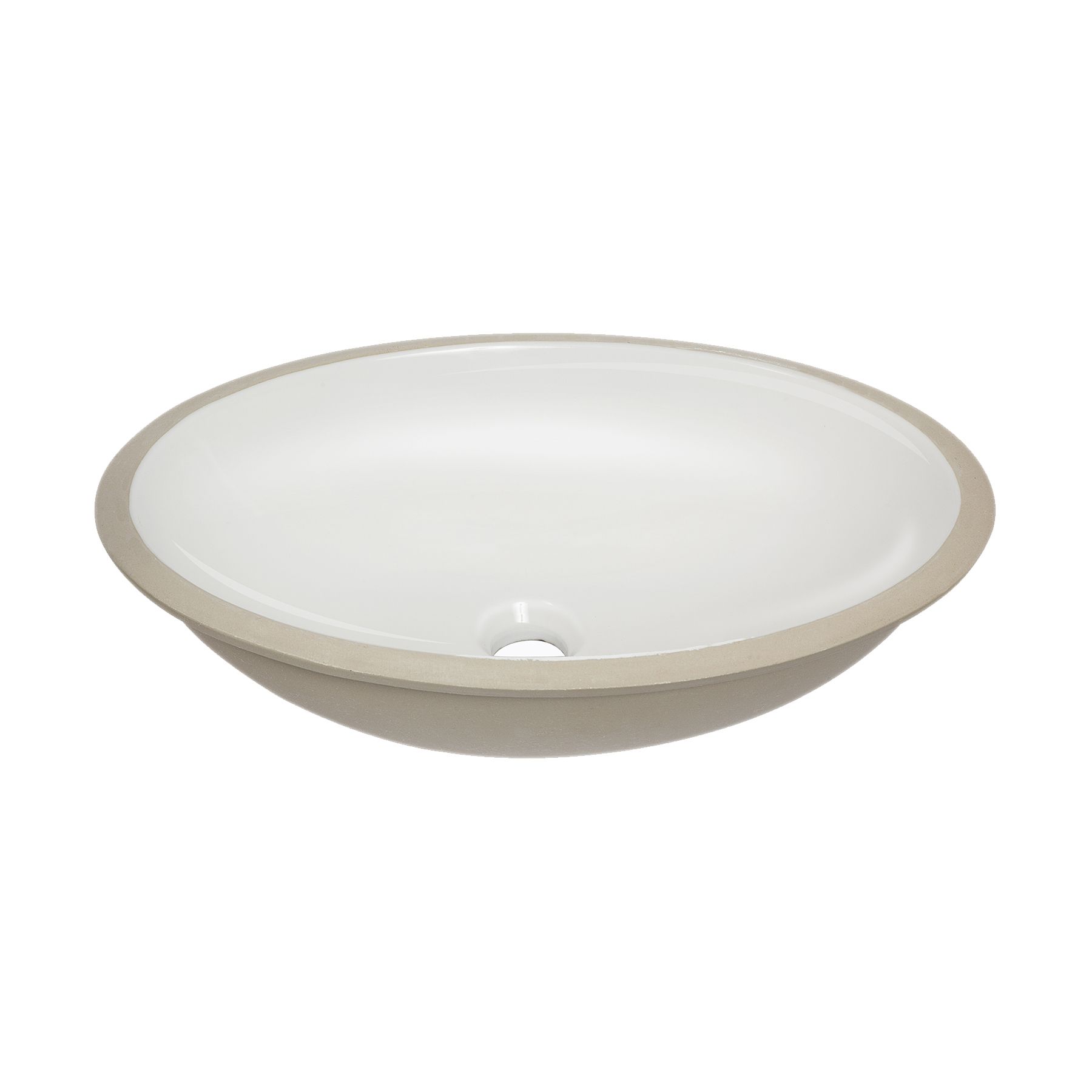 Cuba de Embutir Louça Oval Branca 13x48x34cm Áries Eternit