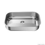 Cuba de inox para embutir Premium N21C 56x35x17cm sem ladrão Ghelplus