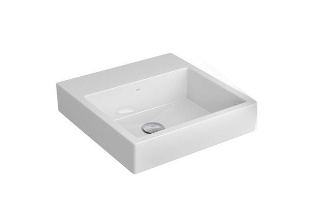 Cuba de Sobrepor para Banheiro Quadrada Branca 41,5x41,5cm