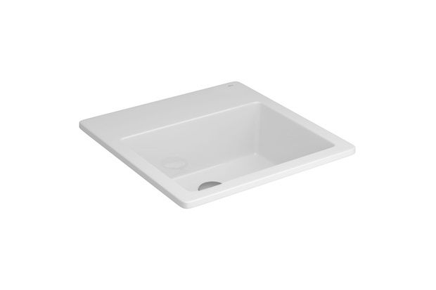 Cuba de Sobrepor Quadrada Branca 42x42cm