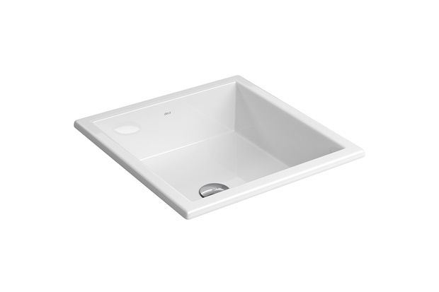 Cuba de Sobrepor Quadrada Branco Gelo