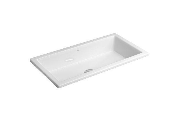 Cuba de Sobrepor Retangular Branco Gelo