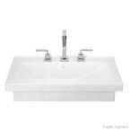 Cuba para banheiro de apoio ou sobrepor retangular 70x45cm L94 gelo Deca