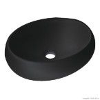 Cuba para banheiro de apoio oval preta Icasa