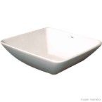 Cuba para banheiro de apoio quadrada 40x40cm L1037 gelo Deca