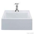 Cuba para banheiro de apoio quadrada 41x41cm L73 gelo Deca