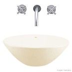 Cuba para banheiro de apoio redonda 35cm L1 creme Deca