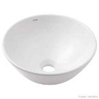 Cuba para banheiro de apoio redonda Basic R1 branca Celite